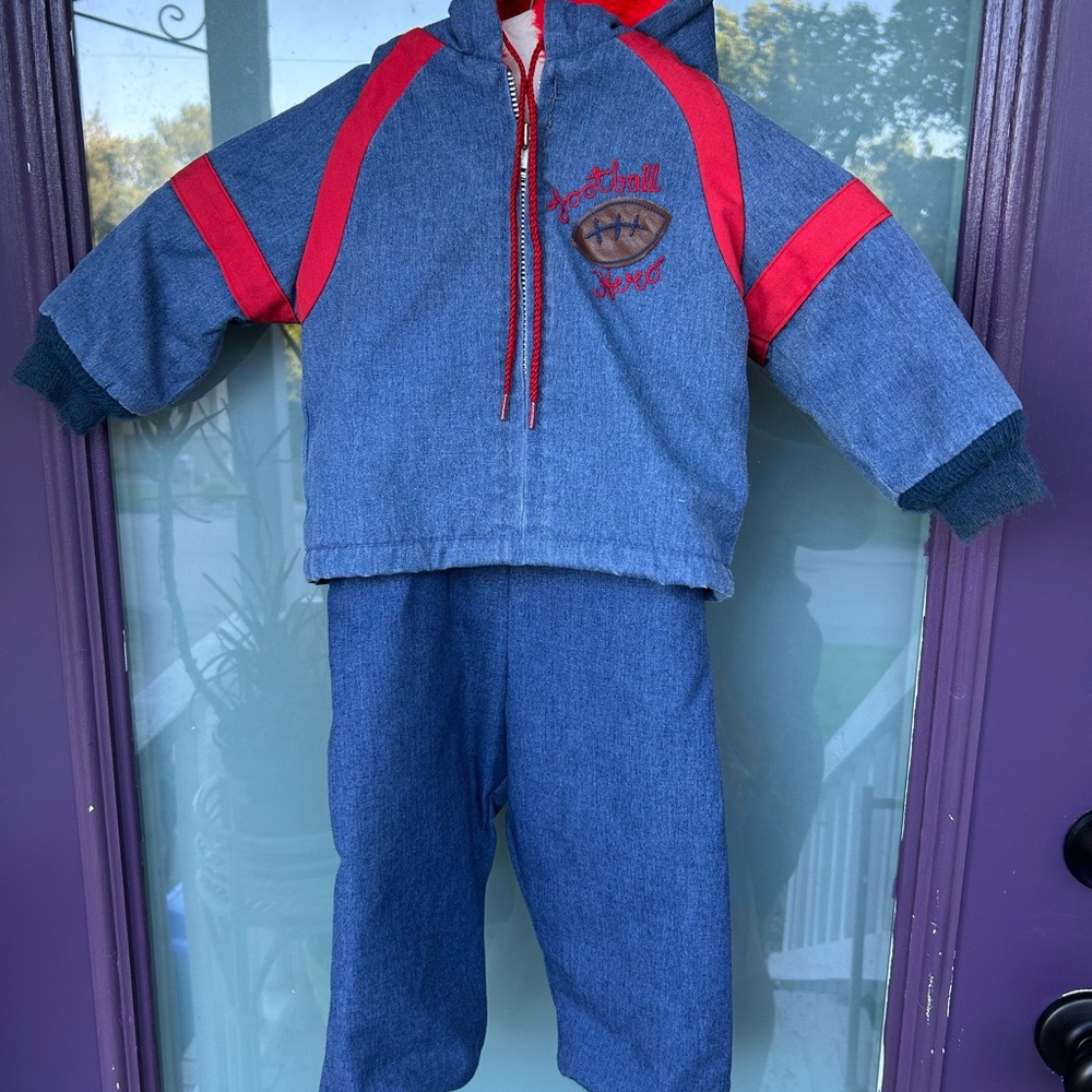 Kids Denim and Red Matching Set